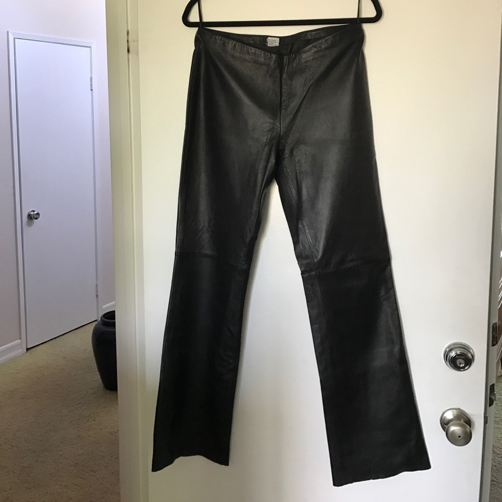 Black Leather Women's Pants